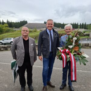 LGF Stmk Oberst i.R. Dieter Allesch und LGF NÖ Dr. Reinhard Wildlilng mit dem Landeshauptmann von Steiermark Mario Kunasek